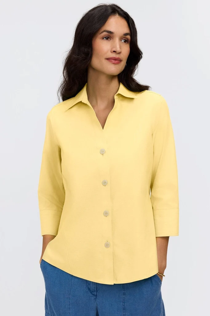 Paityn No Iron Pinpoint 3/4 Sleeve Shirt - Image 14