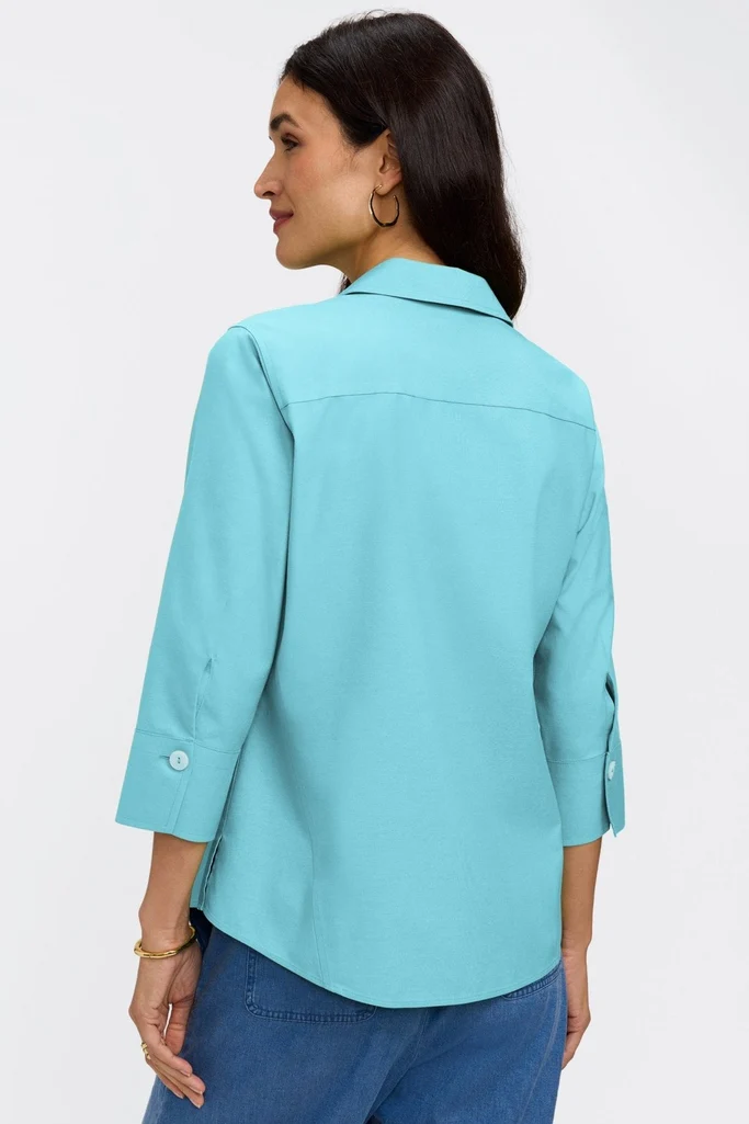 Paityn No Iron Pinpoint 3/4 Sleeve Shirt - Image 21