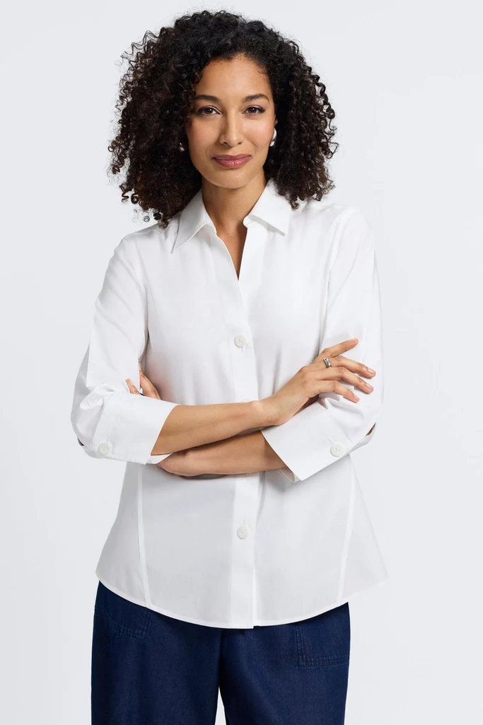 Paityn No Iron Pinpoint 3/4 Sleeve Shirt - Image 25