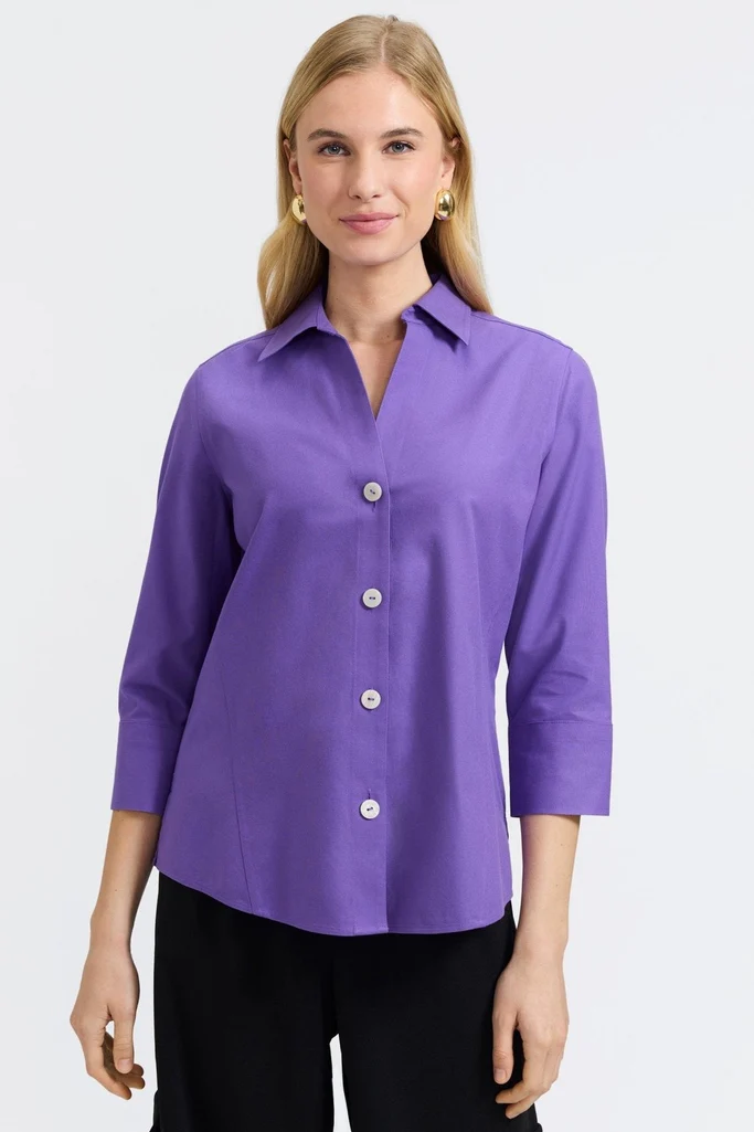 Paityn No Iron Pinpoint 3/4 Sleeve Shirt - Image 28
