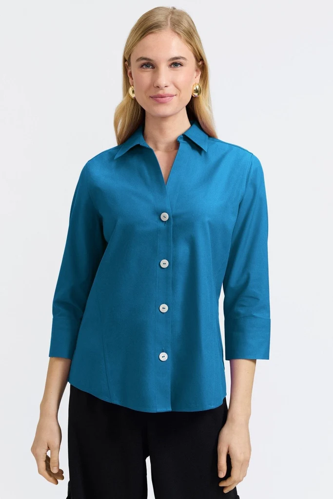Paityn No Iron Pinpoint 3/4 Sleeve Shirt - Image 32