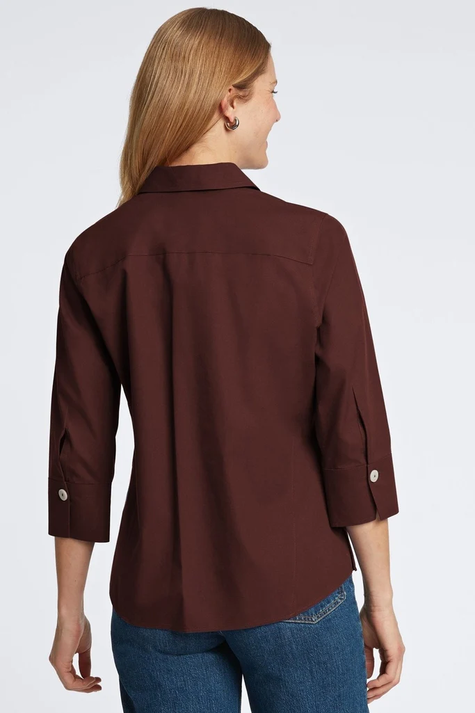 Paityn No Iron Pinpoint 3/4 Sleeve Shirt - Image 37