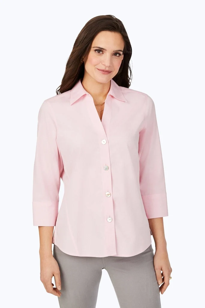 Paityn No Iron Pinpoint 3/4 Sleeve Shirt - Image 38