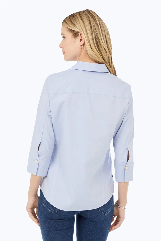 Paityn No Iron Pinpoint 3/4 Sleeve Shirt - Image 4