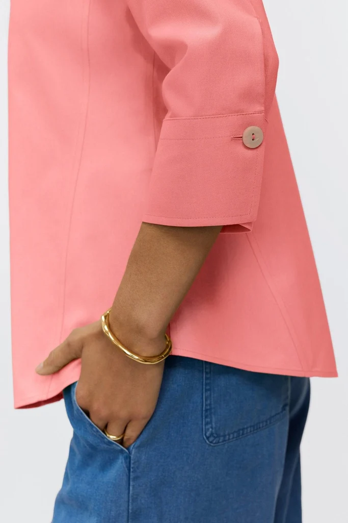 Paityn No Iron Pinpoint 3/4 Sleeve Shirt - Image 6