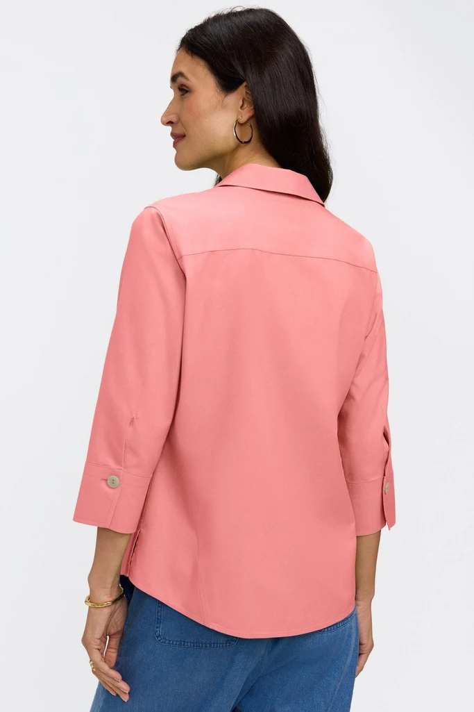 Paityn No Iron Pinpoint 3/4 Sleeve Shirt - Image 8