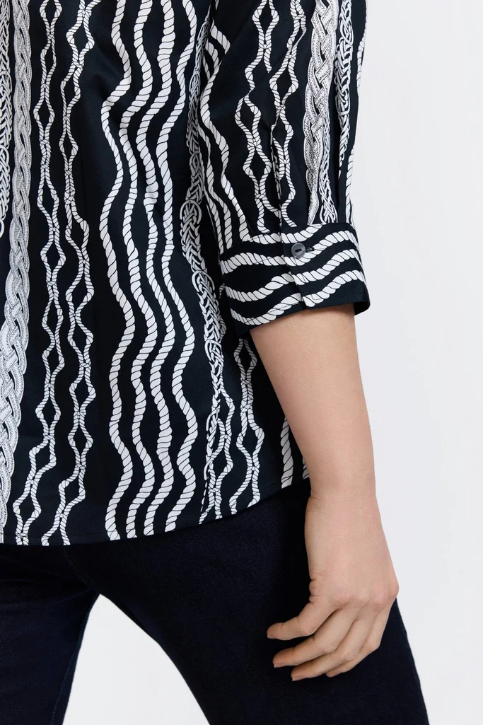 Paityn Plus Braided Belts 3/4 Sleeve Shirt - Image 3