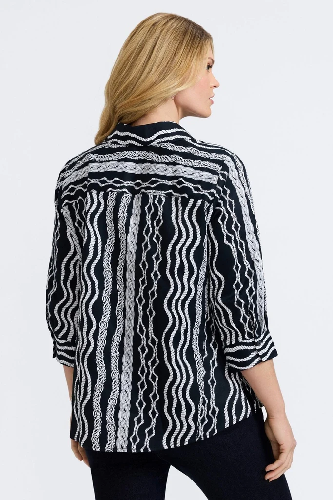 Paityn Plus Braided Belts 3/4 Sleeve Shirt - Image 4