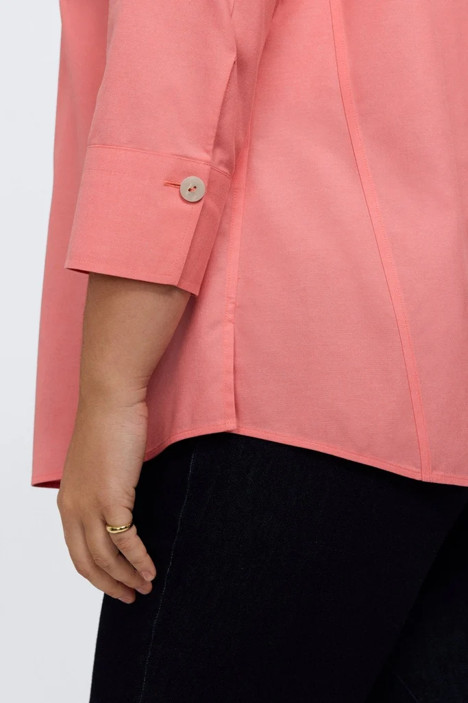Paityn Plus No Iron Pinpoint 3/4 Sleeve Shirt - Image 11
