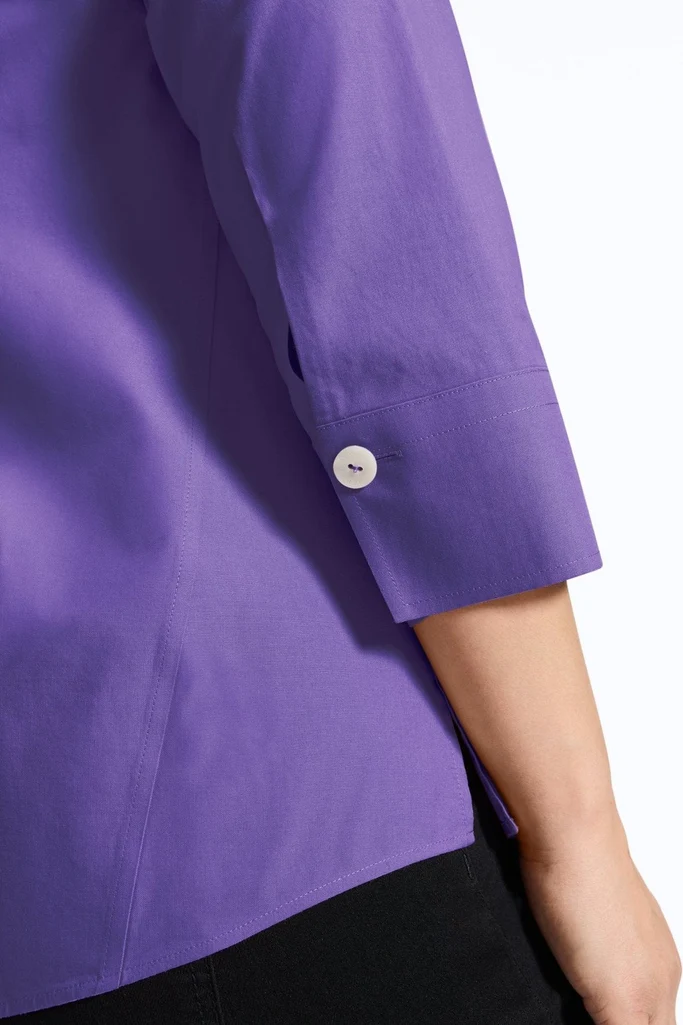 Paityn Plus No Iron Pinpoint 3/4 Sleeve Shirt - Image 16