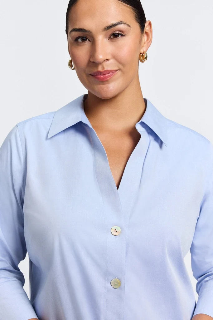 Paityn Plus No Iron Pinpoint 3/4 Sleeve Shirt - Image 25
