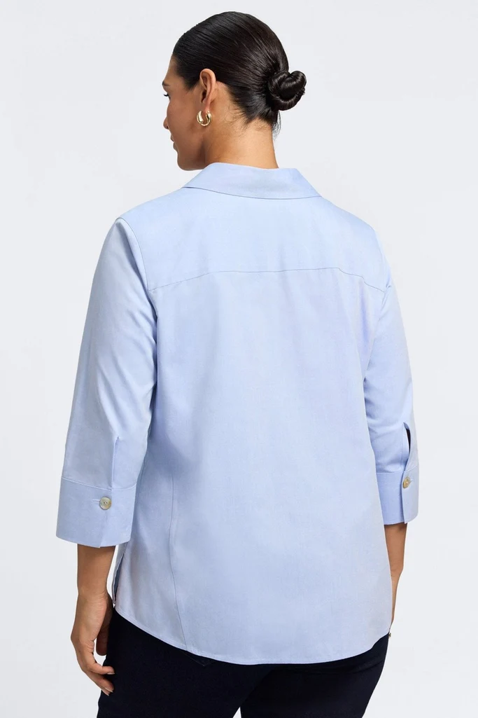 Paityn Plus No Iron Pinpoint 3/4 Sleeve Shirt - Image 27