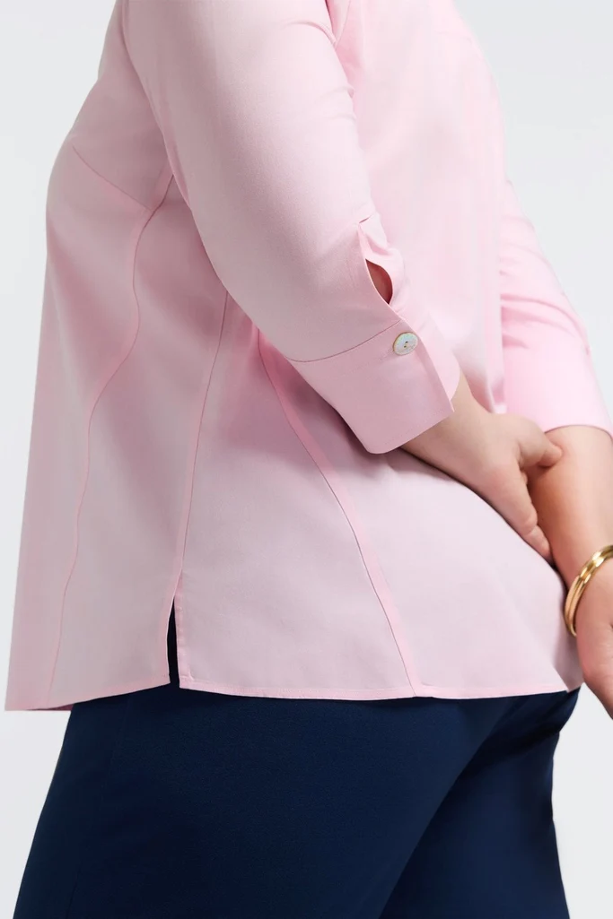 Paityn Plus No Iron Pinpoint 3/4 Sleeve Shirt - Image 30