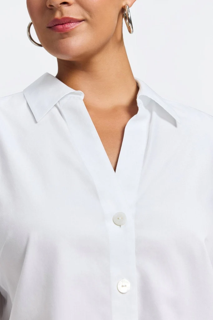 Paityn Plus No Iron Pinpoint 3/4 Sleeve Shirt - Image 33