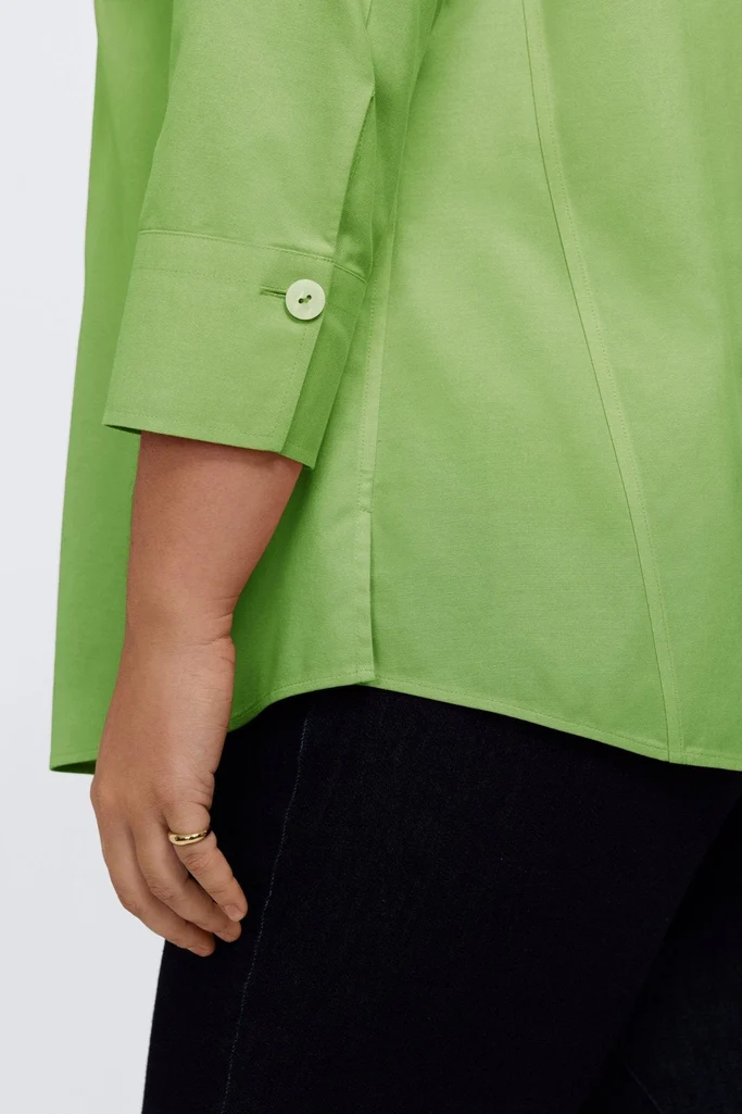 Paityn Plus No Iron Pinpoint 3/4 Sleeve Shirt - Image 7