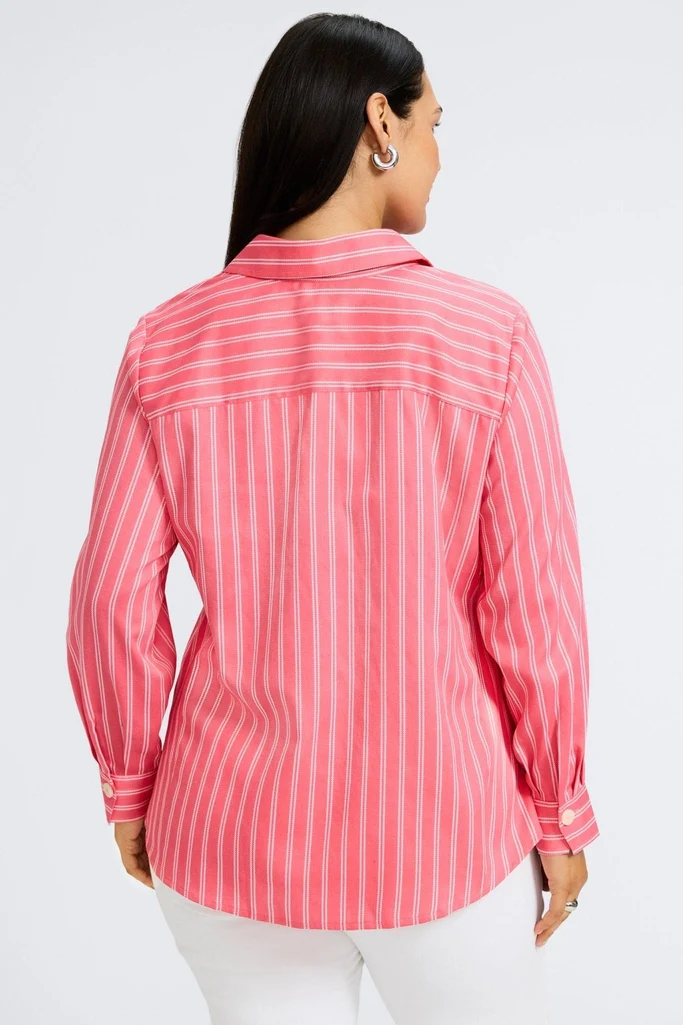 Paityn Plus Rope Stripe Long Sleeve Shirt - Image 5