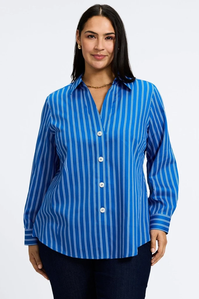 Paityn Plus Rope Stripe Long Sleeve Shirt - Image 6