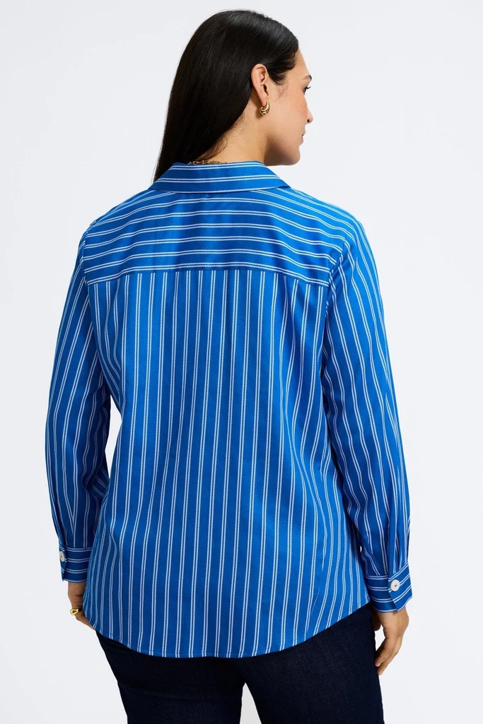 Paityn Plus Rope Stripe Long Sleeve Shirt - Image 9