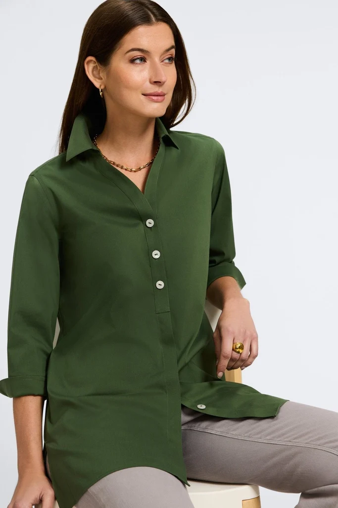 Pamela No Iron Stretch 3/4 Sleeve Tunic - Image 17