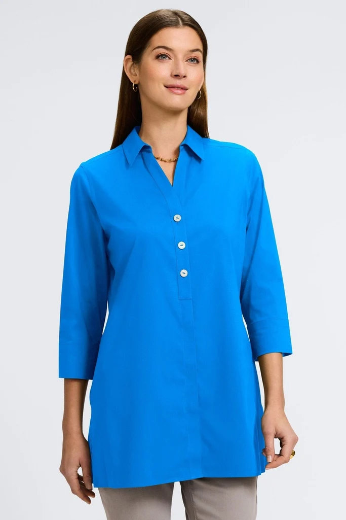 Pamela No Iron Stretch 3/4 Sleeve Tunic - Image 18