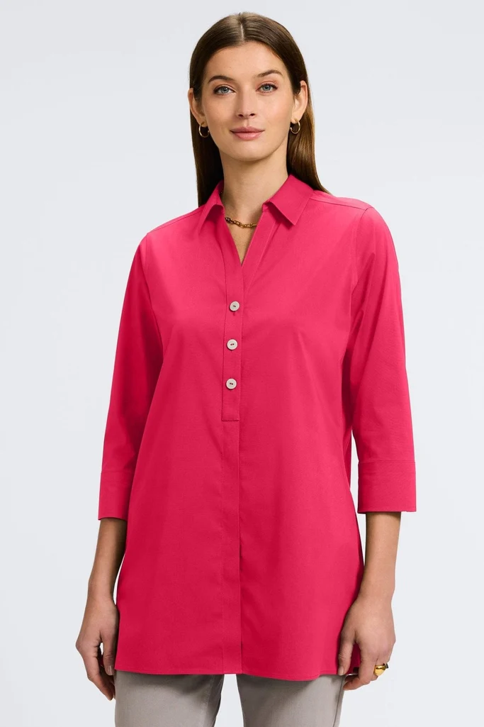 Pamela No Iron Stretch 3/4 Sleeve Tunic - Image 22