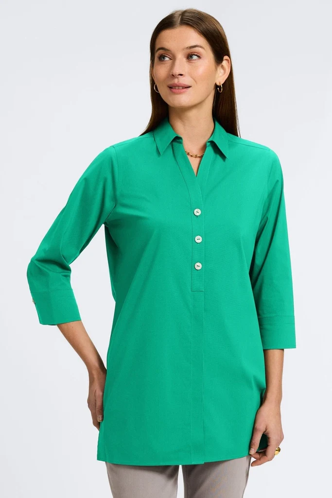 Pamela No Iron Stretch 3/4 Sleeve Tunic - Image 29
