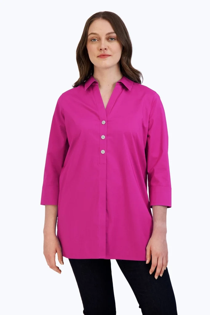 Pamela No Iron Stretch 3/4 Sleeve Tunic - Image 34