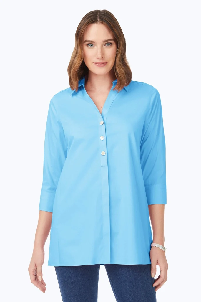 Pamela No Iron Stretch 3/4 Sleeve Tunic - Image 36