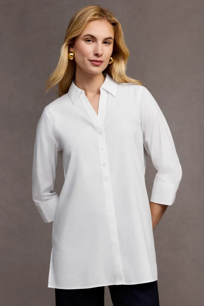Pamela No Iron Stretch 3/4 Sleeve Tunic - Image 9