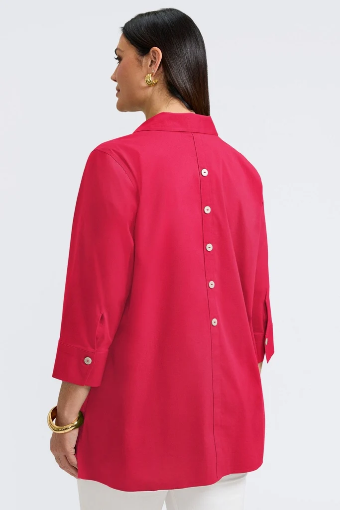 Pamela Plus No Iron Stretch 3/4 Sleeve Tunic - Image 12