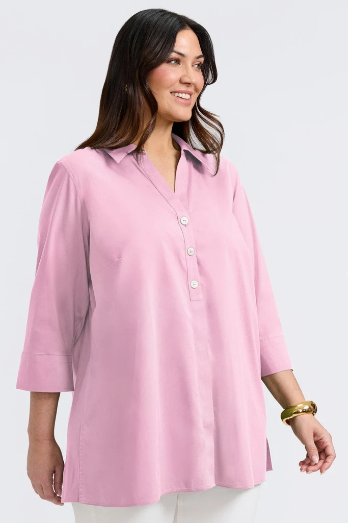 Pamela Plus No Iron Stretch 3/4 Sleeve Tunic - Image 13
