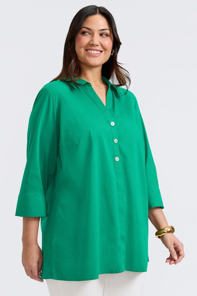 Pamela Plus No Iron Stretch 3/4 Sleeve Tunic - Image 17
