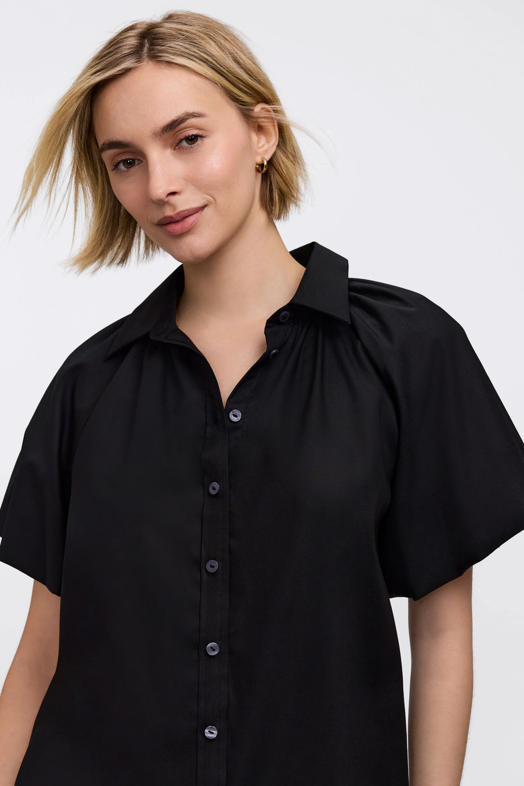 Paula Solid Puff Sleeve Shirt - Image 6