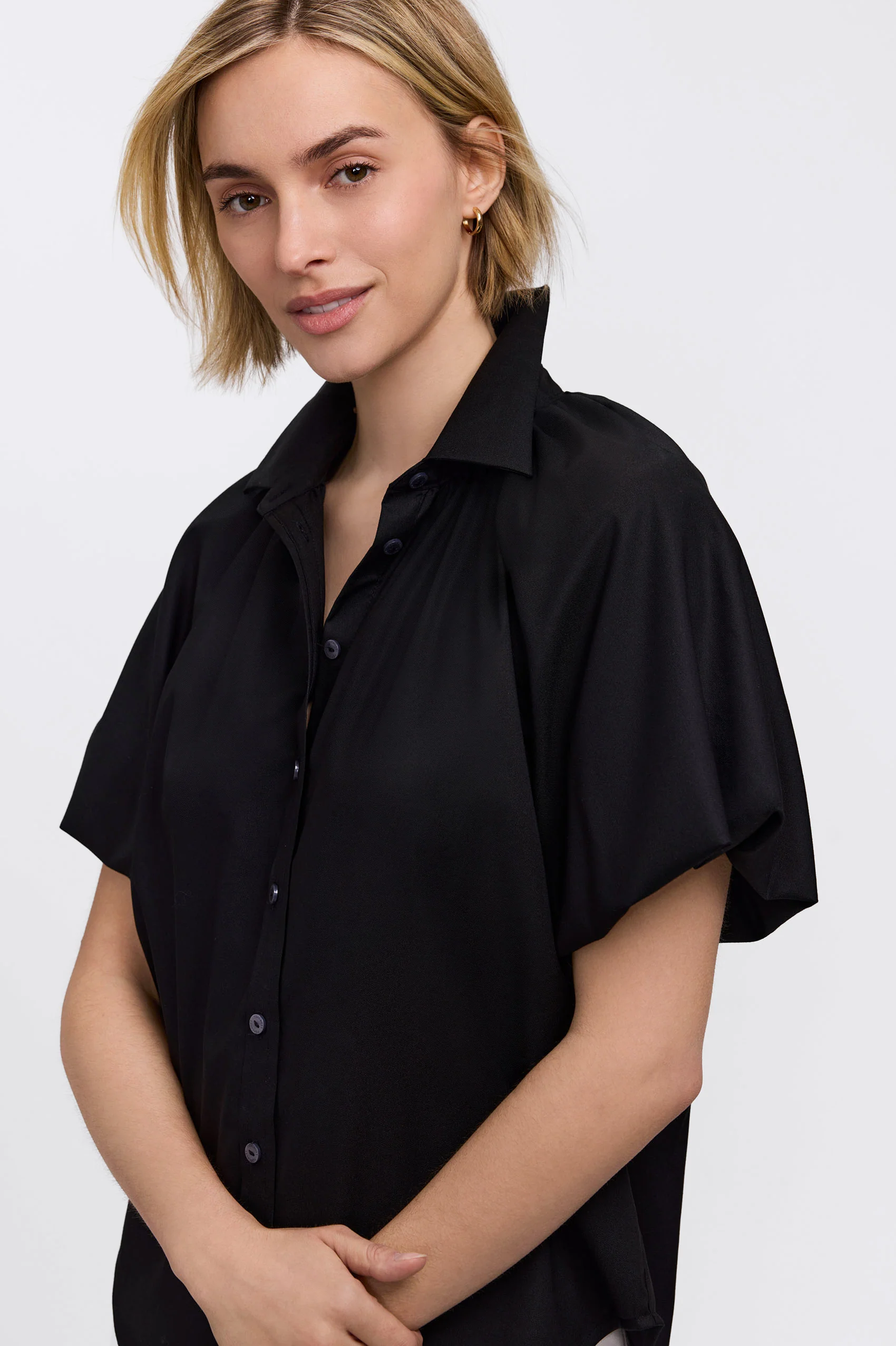 Paula Solid Puff Sleeve Shirt - Image 7
