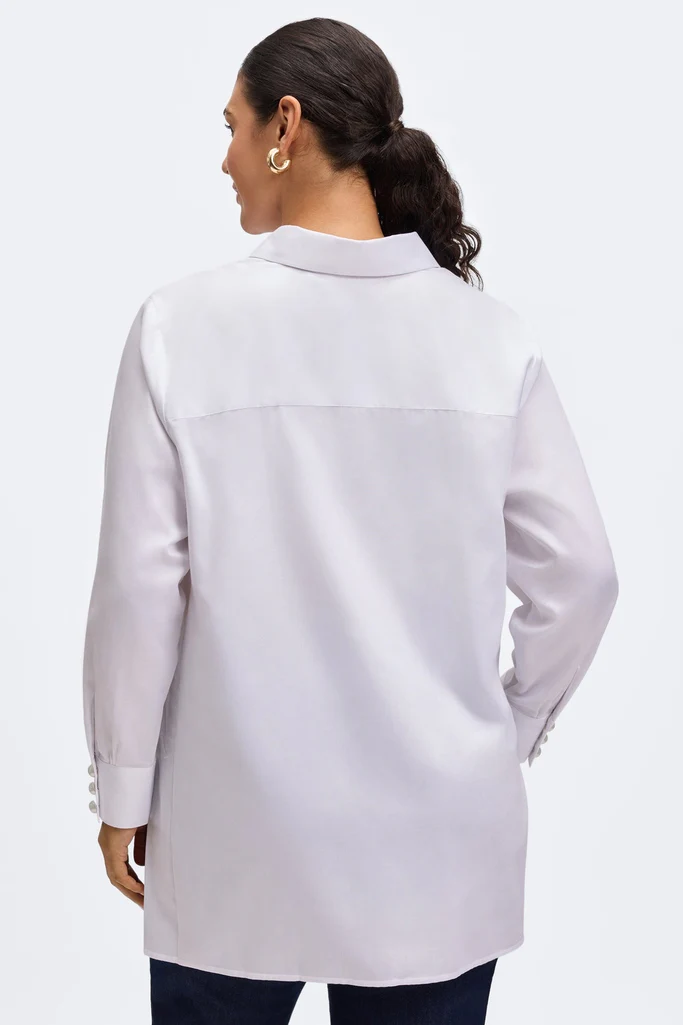Pearl Plus Stretch Matte Sateen Long Sleeve Shirt - Image 14