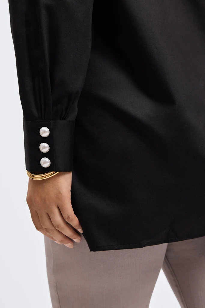 Pearl Plus Stretch Matte Sateen Long Sleeve Shirt - Image 4