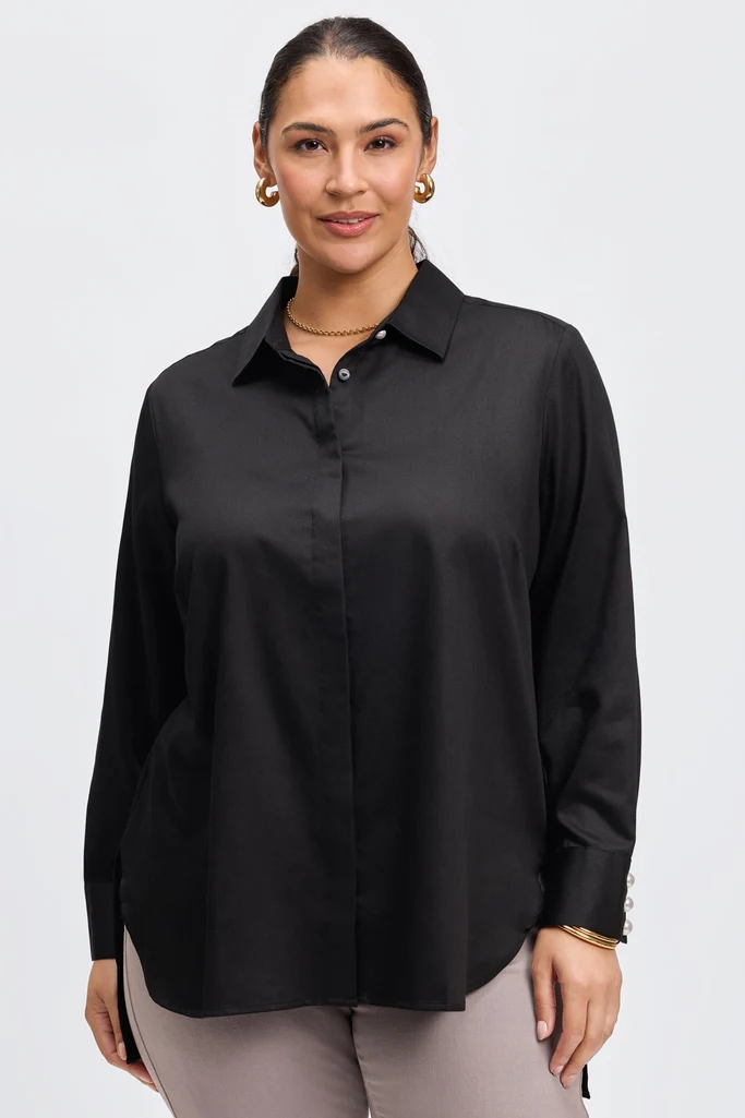 Pearl Plus Stretch Matte Sateen Long Sleeve Shirt - Image 5
