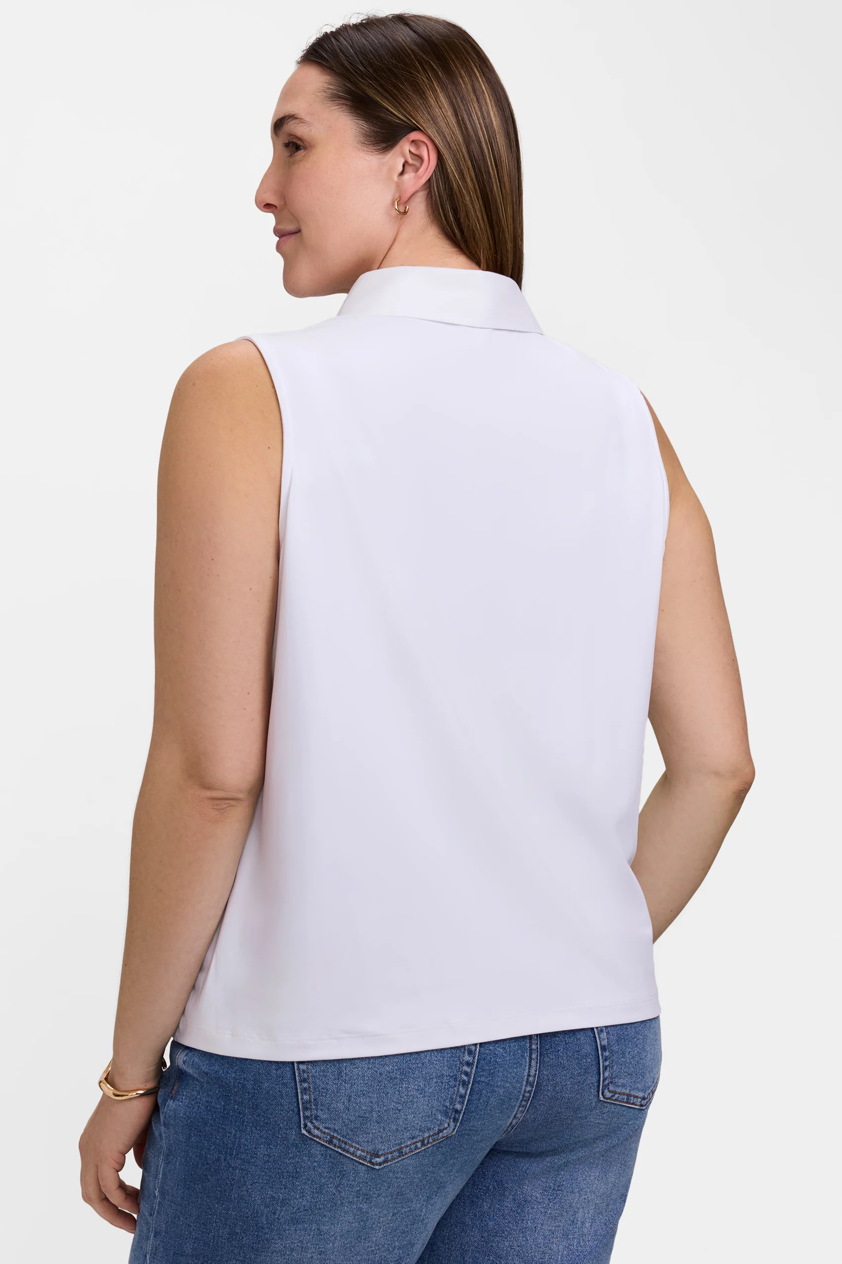 Ricki Plus Knit-Woven Sleeveless Layering Tank - Image 6