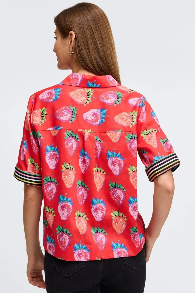 Quinn Strawberry Delight Elbow Sleeve Shirt - Image 7