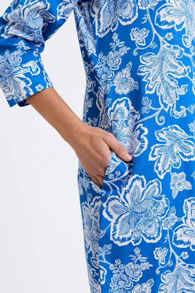 Rocca Woodblock Floral 3/4 Sleeve Dress - Image 10