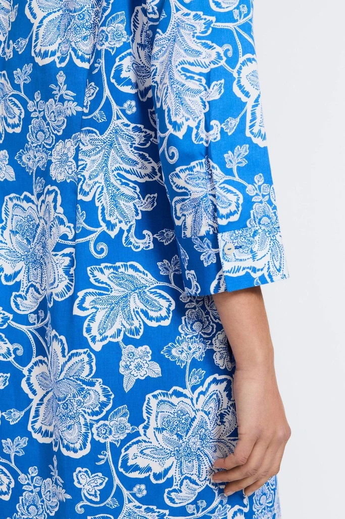 Rocca Woodblock Floral 3/4 Sleeve Dress - Image 13