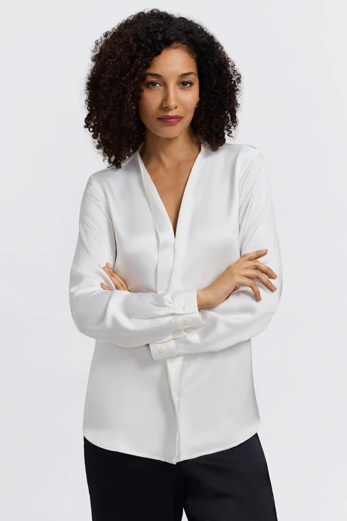 Rosalie Beyond Silk Long Sleeve Shirt - Image 13