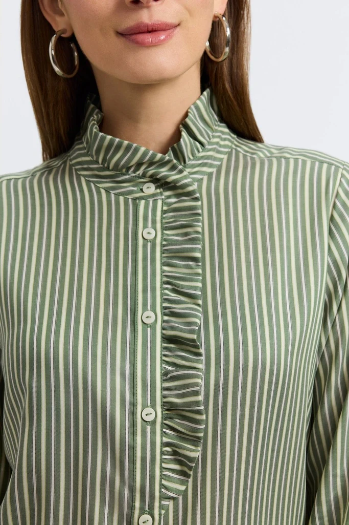 Sadie Mini Stripe Long Sleeve Shirt - Image 2