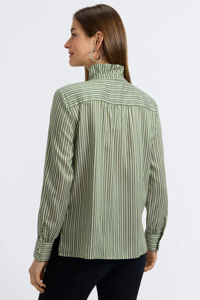 Sadie Mini Stripe Long Sleeve Shirt - Image 4