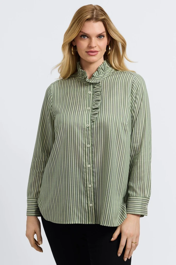 Sadie Plus Mini Stripe Long Sleeve Shirt