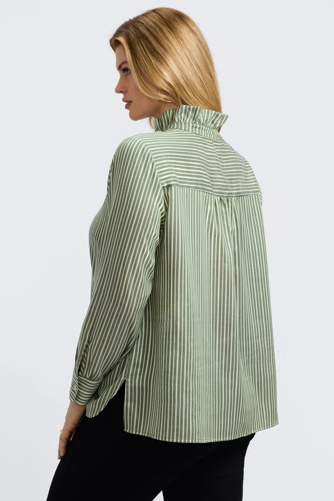 Sadie Plus Mini Stripe Long Sleeve Shirt - Image 4