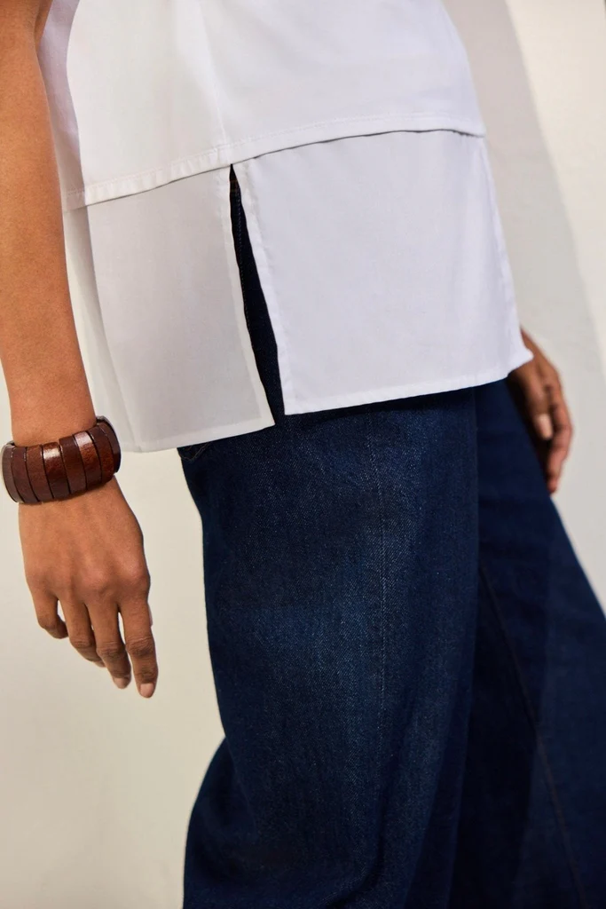 Sasha Knit-Woven Sleeveless Layering Tunic - Image 5