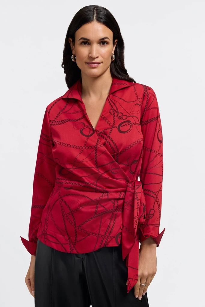 Salina Chain Stripe Jacquard Long Sleeve Shirt - Image 10