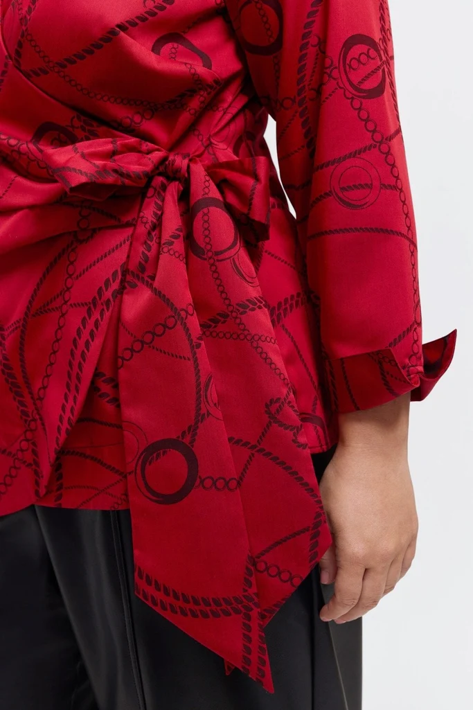 Salina Plus Chain Stripe Jacquard Long Sleeve Shirt - Image 5