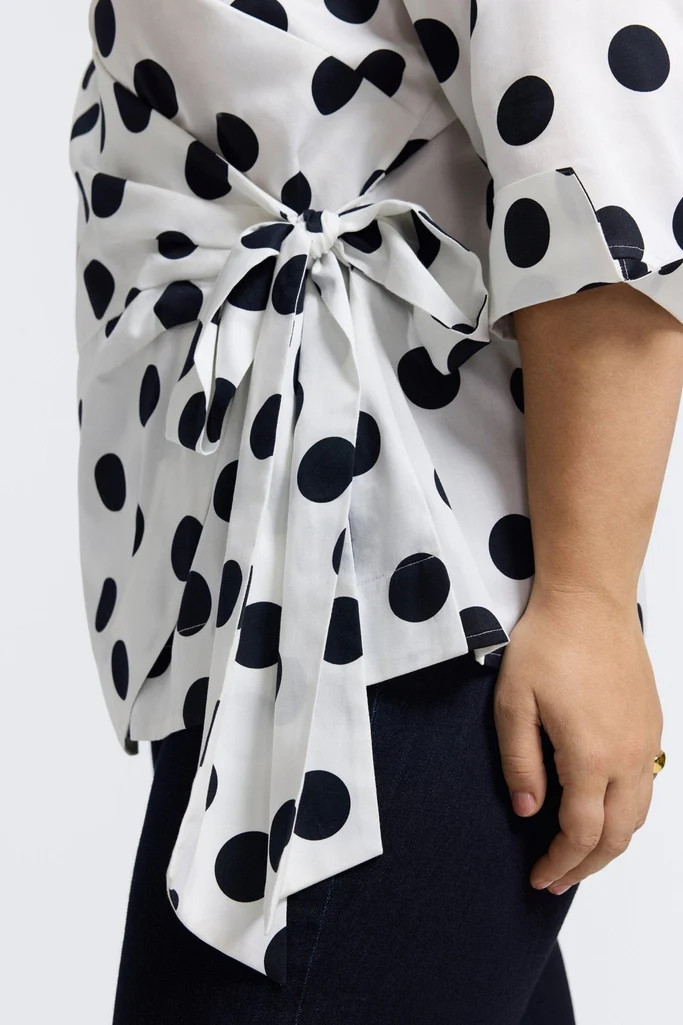Salina Plus Polka Dot 3/4 Sleeve Shirt - Image 7